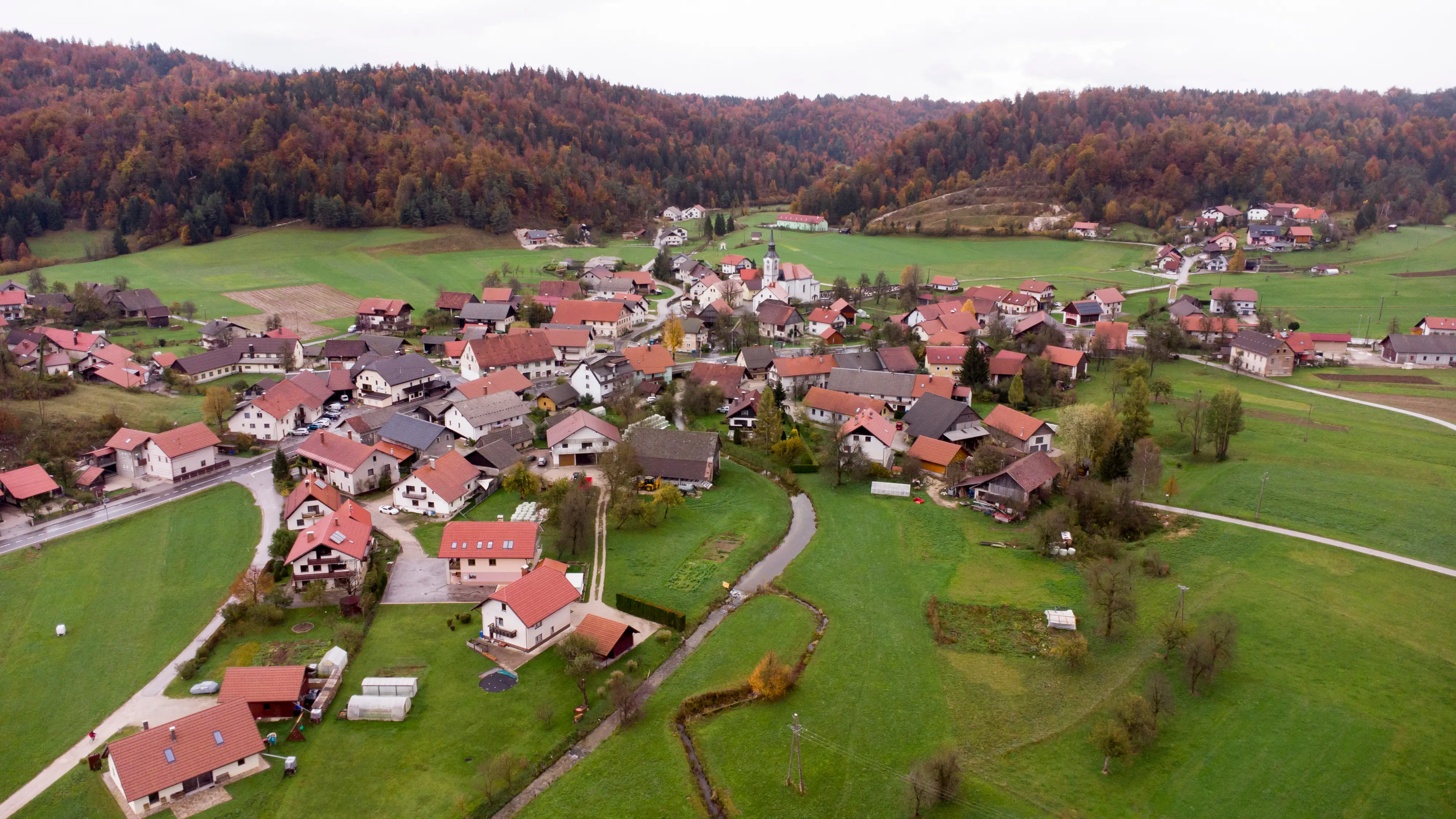 Aerial view of Hotedršica